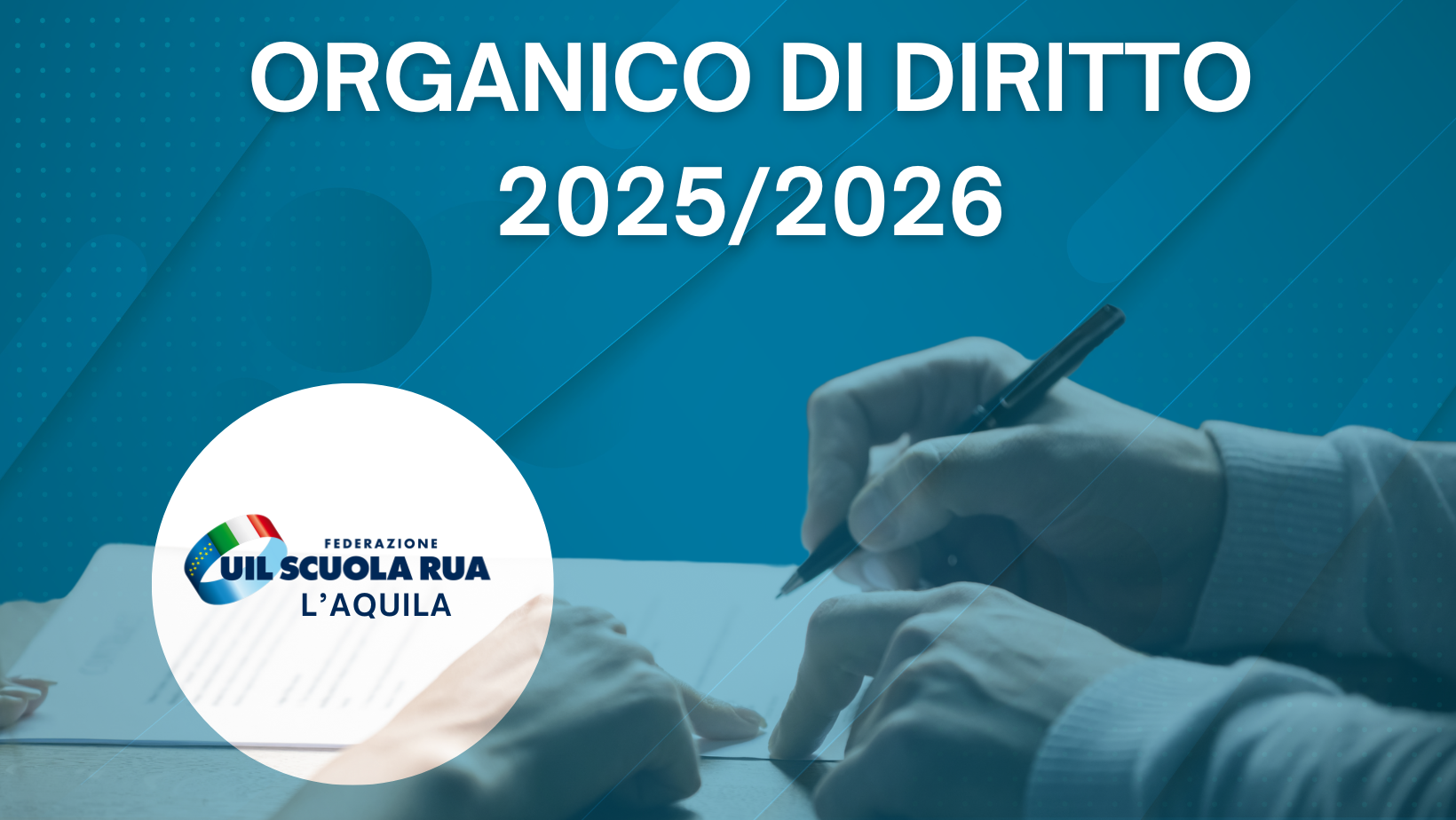 organico di diritto 2025 2026 l'aquila